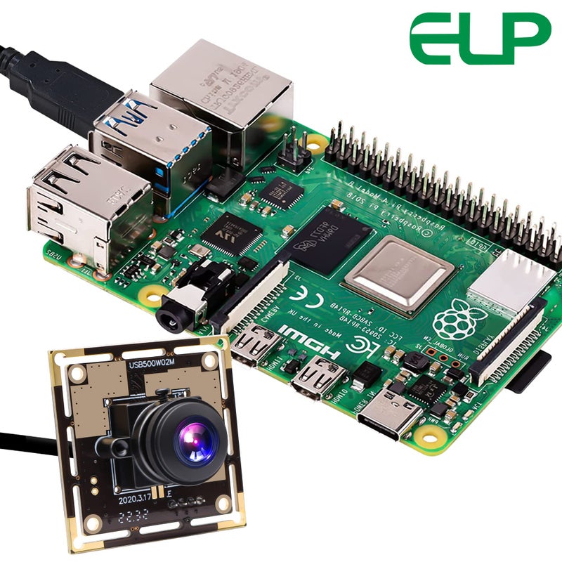 ELP 170degree Fisheye Wide Angle USB Camera Module for Computer Mini UVC USB2.0 Industrial Embedded Webcam Board for Portable Video System,3.3ft/1m Cable for PC, Laptop, Jetson Nano - Image 5